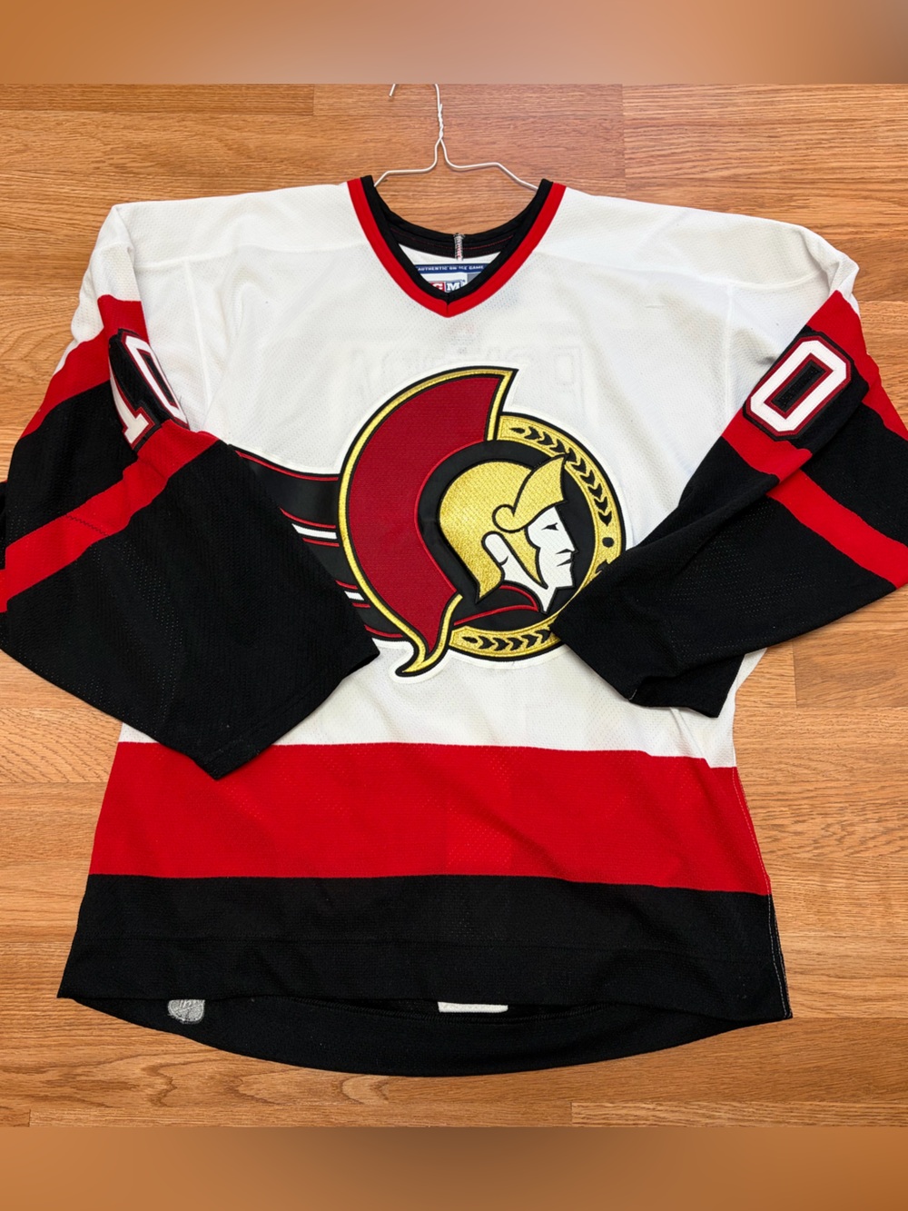 2003 CCM Peter Bondra White Red Black Ottawa Authentic NHL Hockey Jersey Size 46